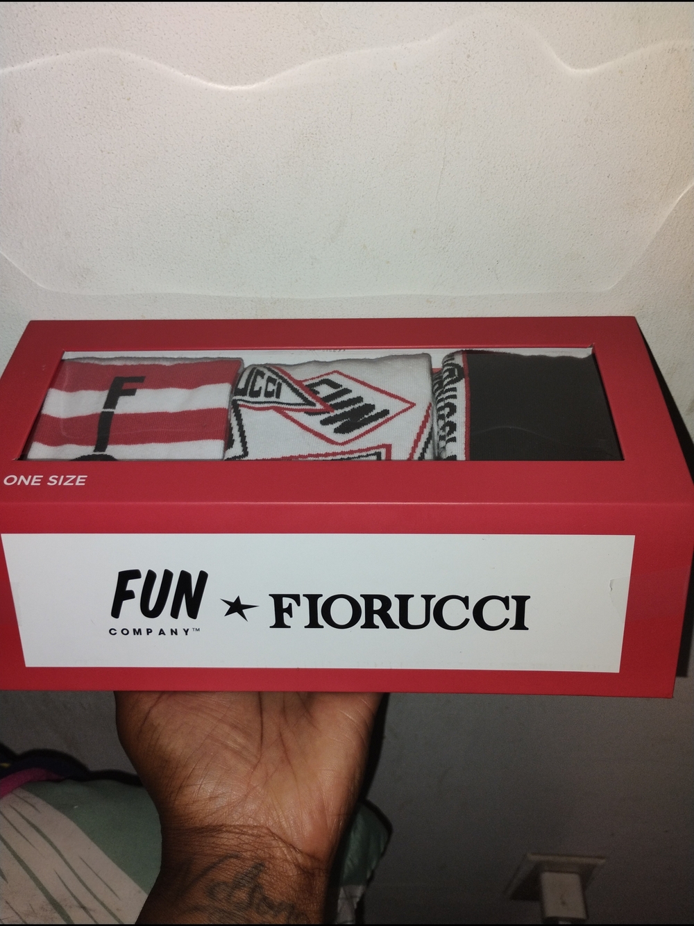 Fiorucci Boxed Sock Set - Red, White & Black